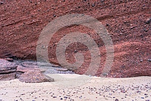 Legzira Beach Geological Structure, Red Arches Composition, Morocco Coast, Marocco Legzira Rocks