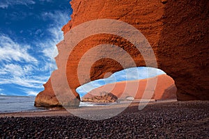 Legzira Beach in Morocco, Africa