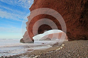 Legzira beach stone arch