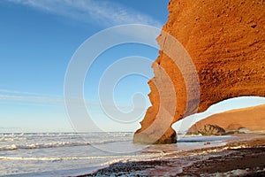 Legzira beach stone arch photo