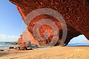 Legzira rock arch in Morocco