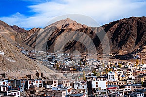 Leh-Ladakh city in mountain photo