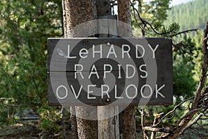 LeHardy Rapids Overlook Sign