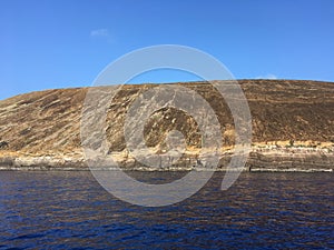 Lehua Island between Niihau and Kauai Islands in Hawaii.