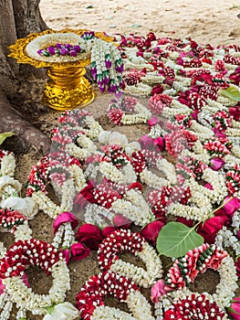 Lei of flowers for worship