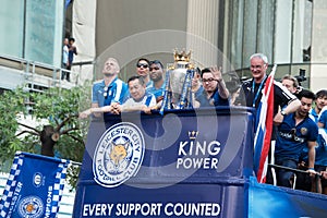 Leicester City celebrates Championship of English Premiere League in Thailand