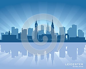 Leicester England skyline city silhouette photo
