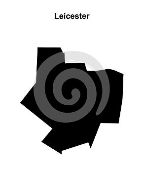Leicester outline map