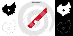 Leicestershire outline map