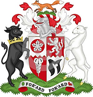 Leicestershire County Council coat of arms. England
