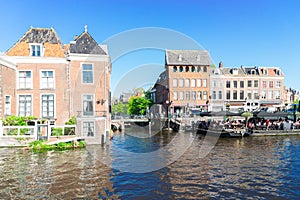 Leiden canals in Netherlands