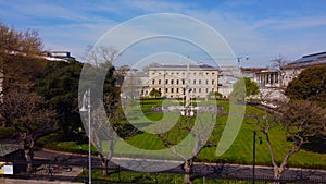 Leinster House in Dublin - the Irish Government Building from above