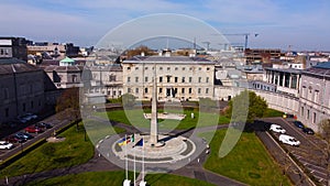Leinster House in Dublin - the Irish Government Building from above