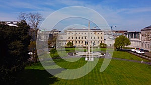 Leinster House in Dublin - the Irish Government Building from above