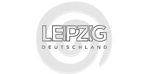Leipzig Deutschland, modern and creative vector illustration design featuring the city of Germany for travel banners, posters, and