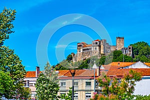 Leiria castle overlooking the old town, Portugal