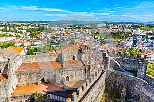 Leiria castle overlooking the old town, Portugal