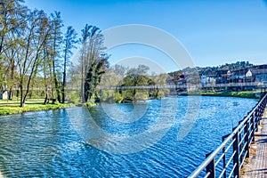 Leiro Metal Gateway. Banks of the river Avia photo