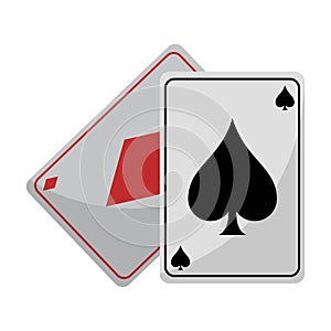 Leisue poker cards isolated