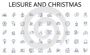 Leisure and christmas line icons collection. Mitigation, Assessment, Planning, Analysis, Exposure, Control, Response photo