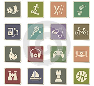 leisure icon set