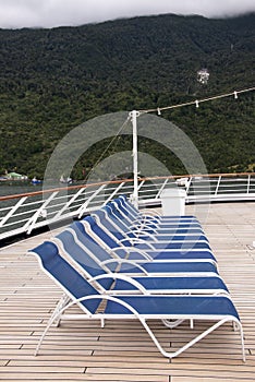 Leisure - Lounge Chairs on Deck of Cruise Ship