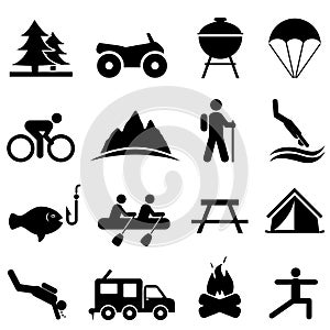 Leisure and recreation icons photo