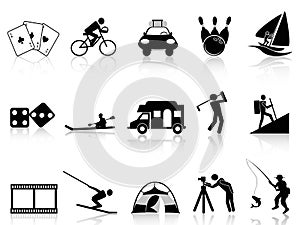 Leisure and Recreation icons set