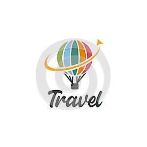 Leisure travel logo template. Tourism emblem, leisure center