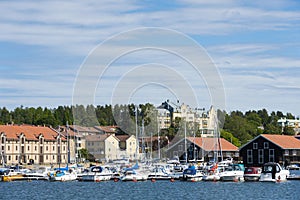 Leisureboats in Hudiksvall harbour