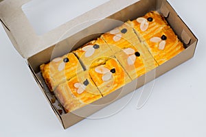 Lekkker Holland cake served with slices. photo