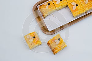 Lekkker Holland cake served with slices. photo