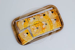 Lekkker Holland cake served with slices. photo