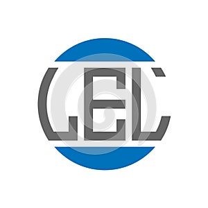 LEL letter logo design on white background. LEL creative initials circle logo concept. LEL letter design