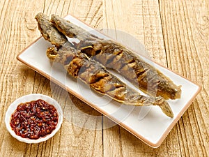 Lele Goreng, Fried Catfish is Indonesian traditional culinary food.