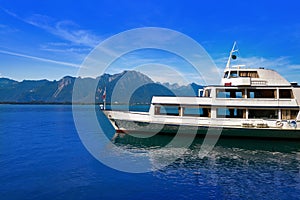 Leman Geneva lake boat in Switzerland