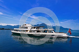 Leman Geneva lake boat in Switzerland