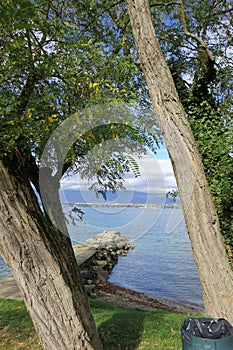 Leman lake near Geneva in Switzerland, Europe