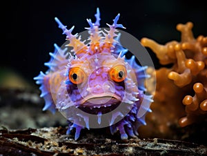 Lembeh Hispid Frogfish  Made With Generative AI illustration