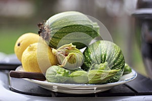 Lemmons and baby courgettes