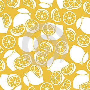 Lemon background, pattern set. Collection icon lemons. Vector