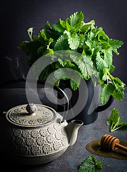 Lemon balm tea for a lazy afternoon photo