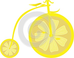 Lemon Bicycle Vector illustration