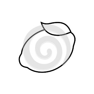Lemon black and white vector illustration