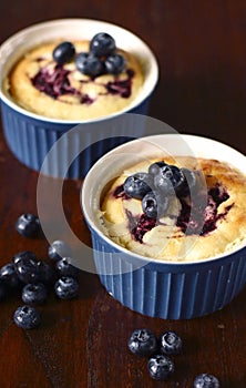 lemon blueberry pudding cake