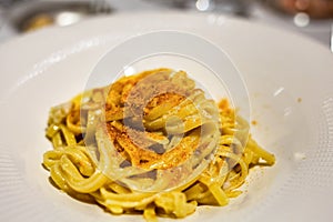 Lemon and Bottarga noodles