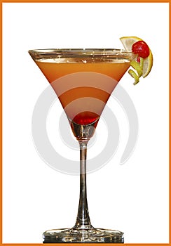 Lemon Cherry orange cocktail drink