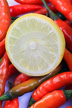 Lemon and chillies