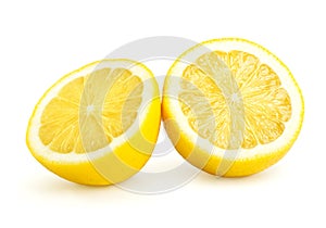 Lemon citrus fruit isolated on white