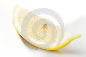 Lemon Closeup on White